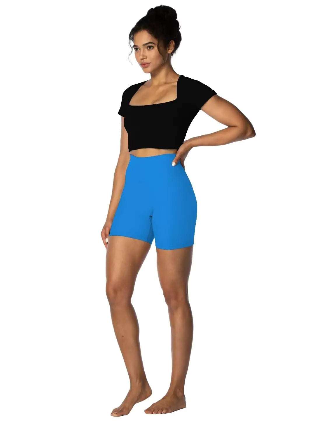 Sunzel Women's Hidden Butt Scrunch Shorts, High Waisted Biker Shorts, Gym Workout Yoga Running Shorts with Tummy Control 6